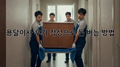 용달이사 후기 작성으로 돈 버는 방법!