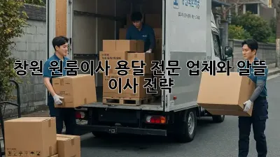 창원 원룸이사? 용달 전문 업체와 알뜰 이사 전략!